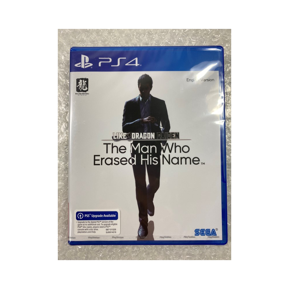 LIKE A DRAGON GAIDEN (YAKUZA) THE MAN WHO ERASED HIS NAME PS4 ASIAN NEW (ENGLISH COVER)(GAME IN ENGLISH/FRA/DE/ES/IT/PT)